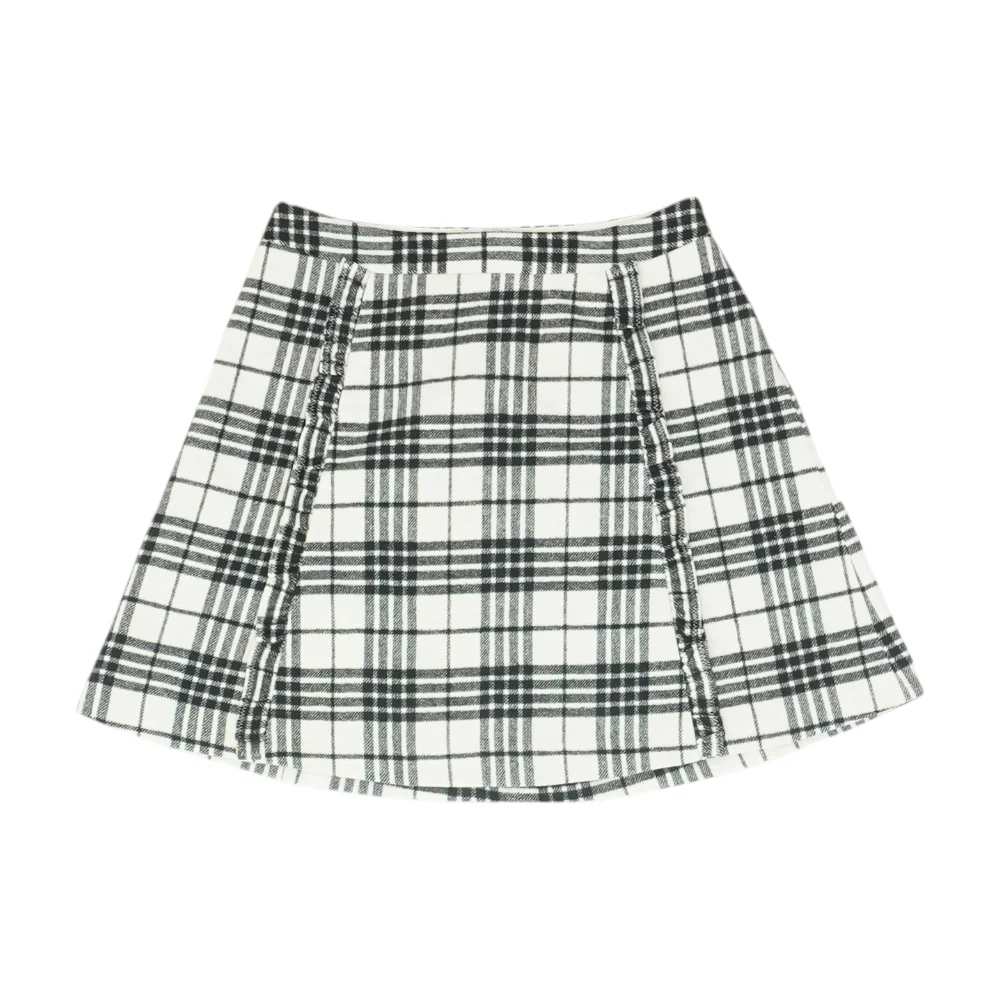 Black Plaid Mini Skirt