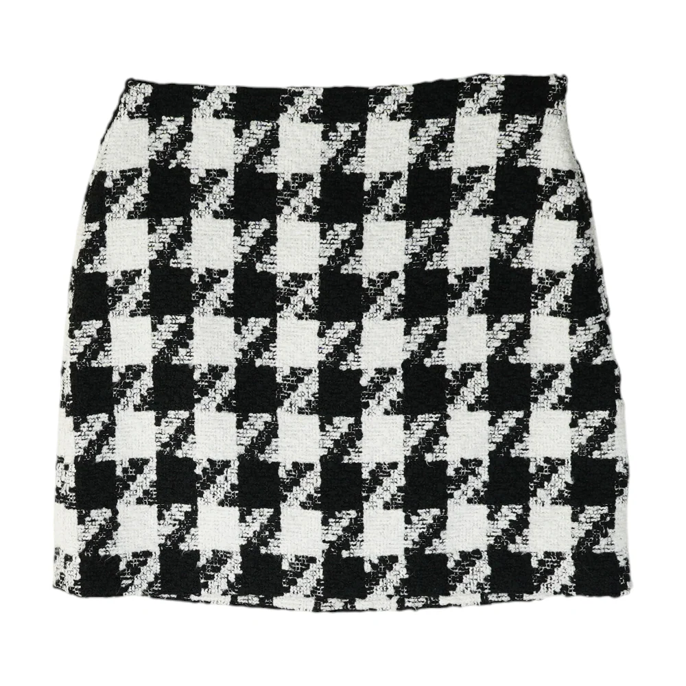 Black Check Mini Skirt