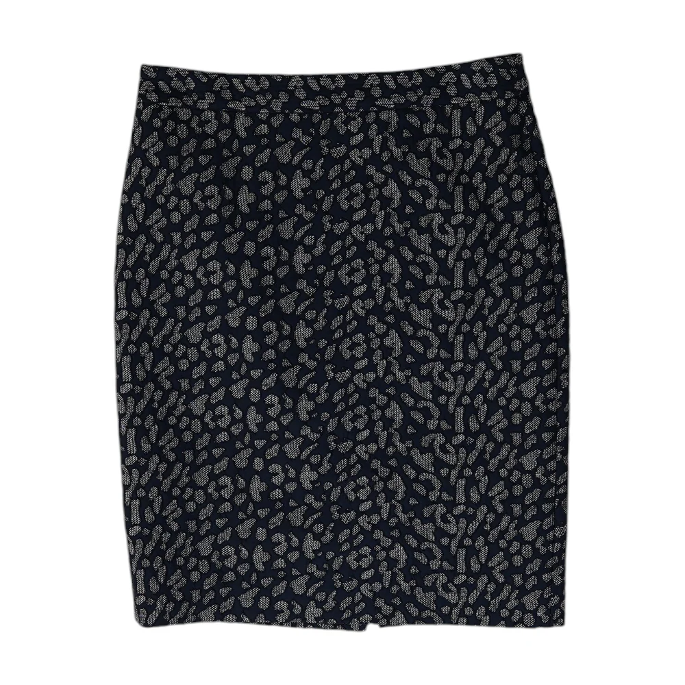 Navy Abstract Mini Skirt