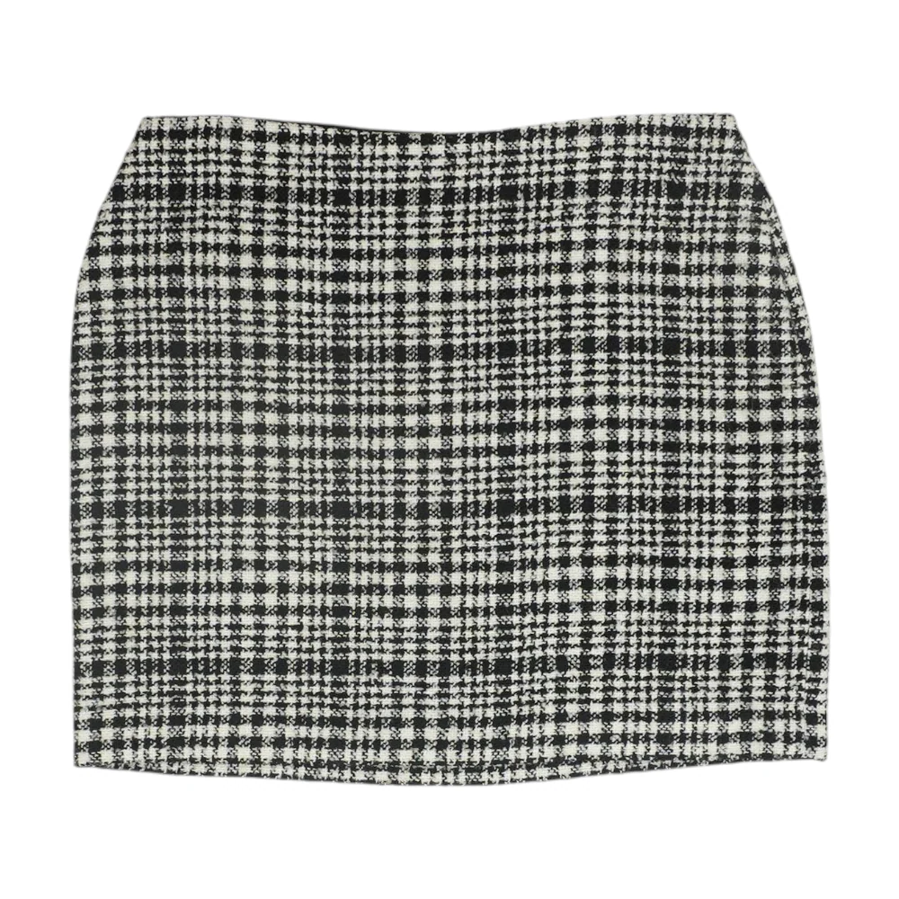 Black Plaid Mini Skirt