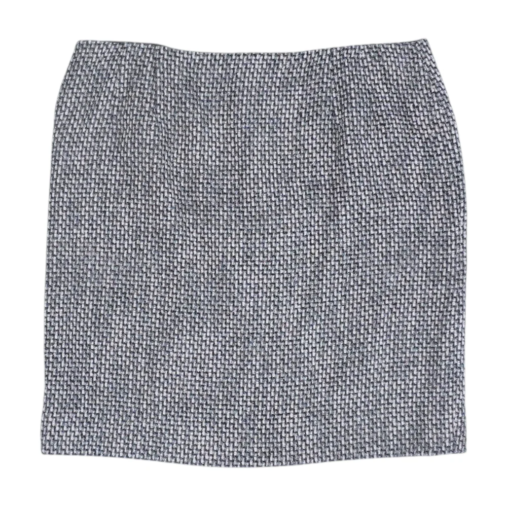 Gray Abstract Mini Skirt
