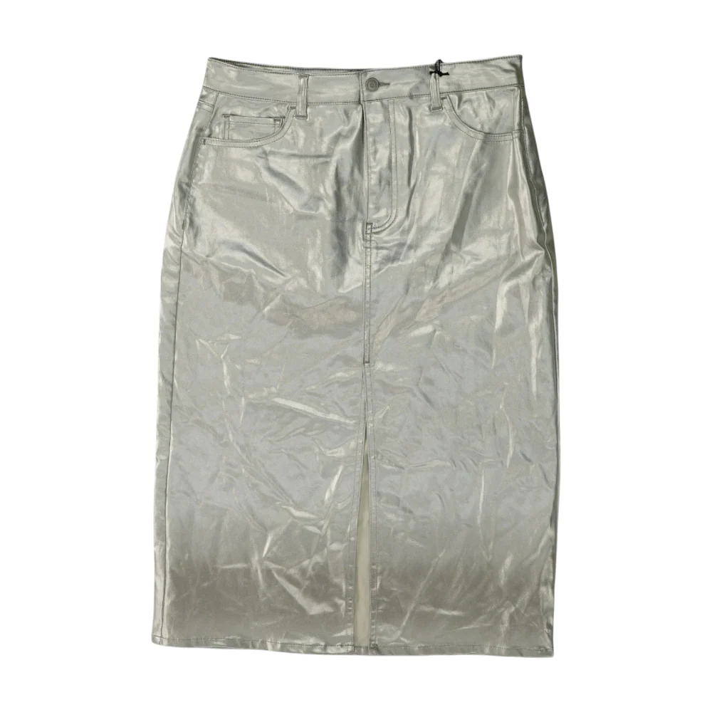 Silver Midi Skirt