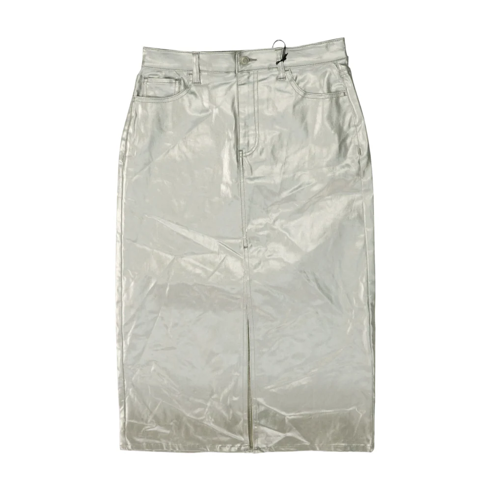 Silver Midi Skirt