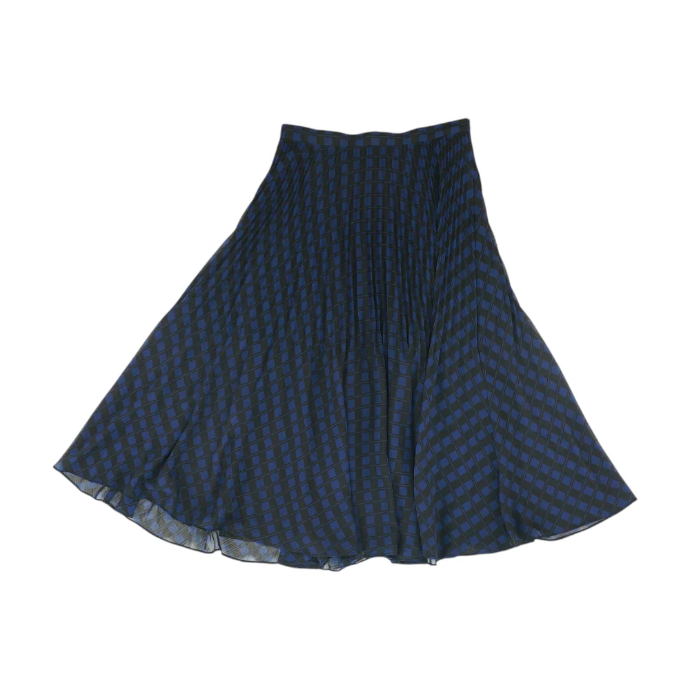 Black Abstract Midi Skirt