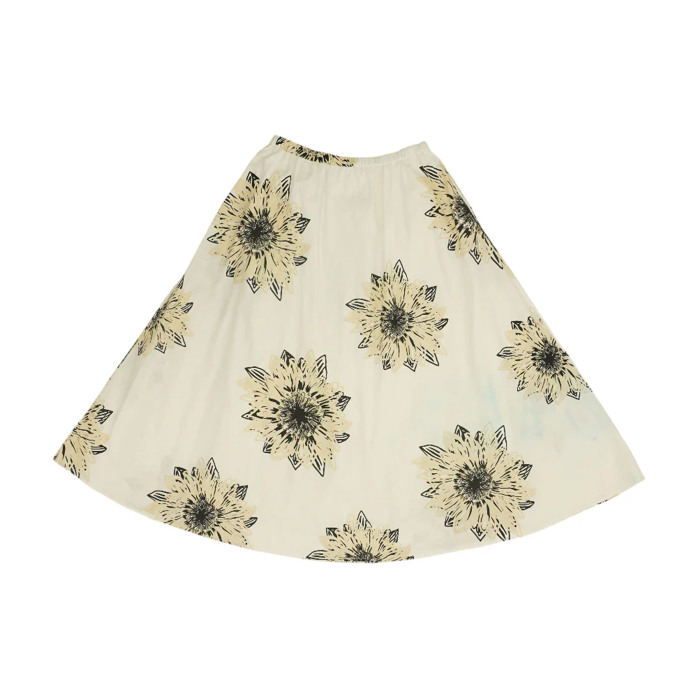 White Floral Midi Skirt - Image 2