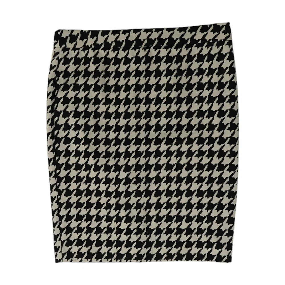 Black Houndstooth Mini Skirt