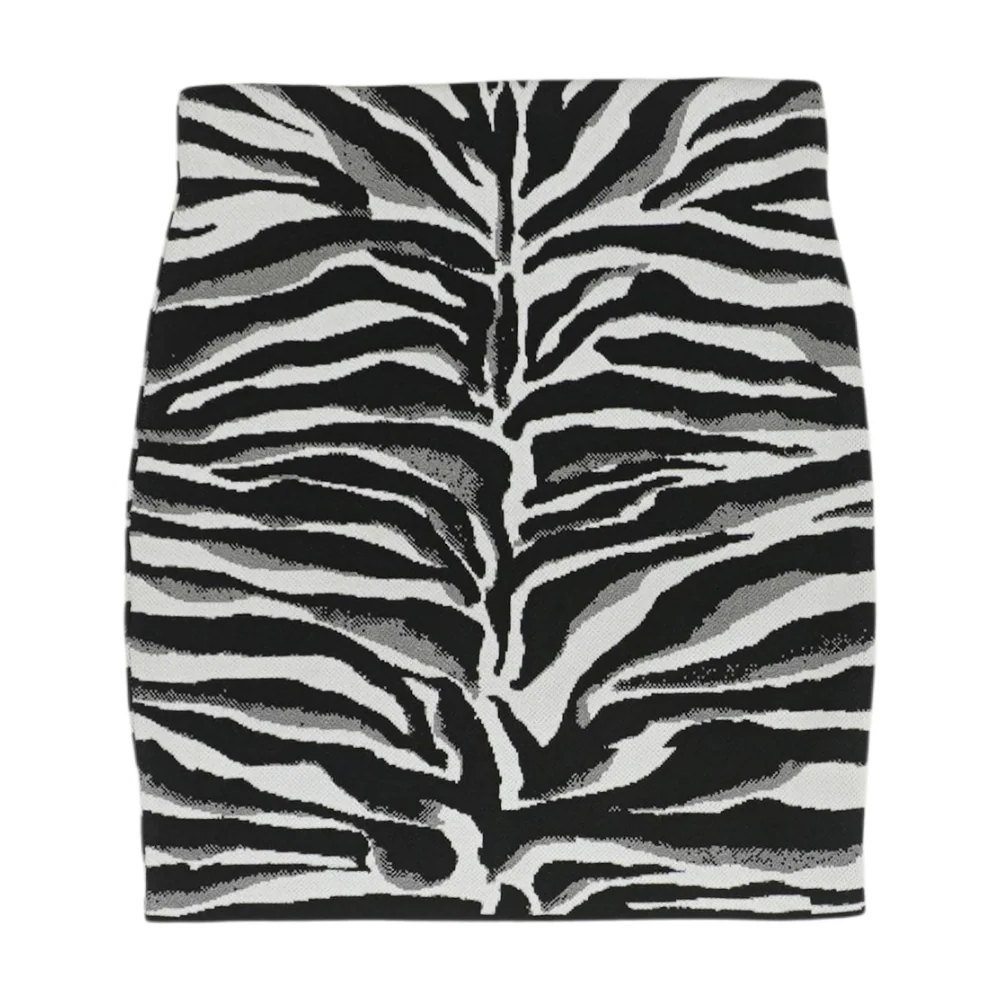 Black Animal Print Mini Skirt - Image 2