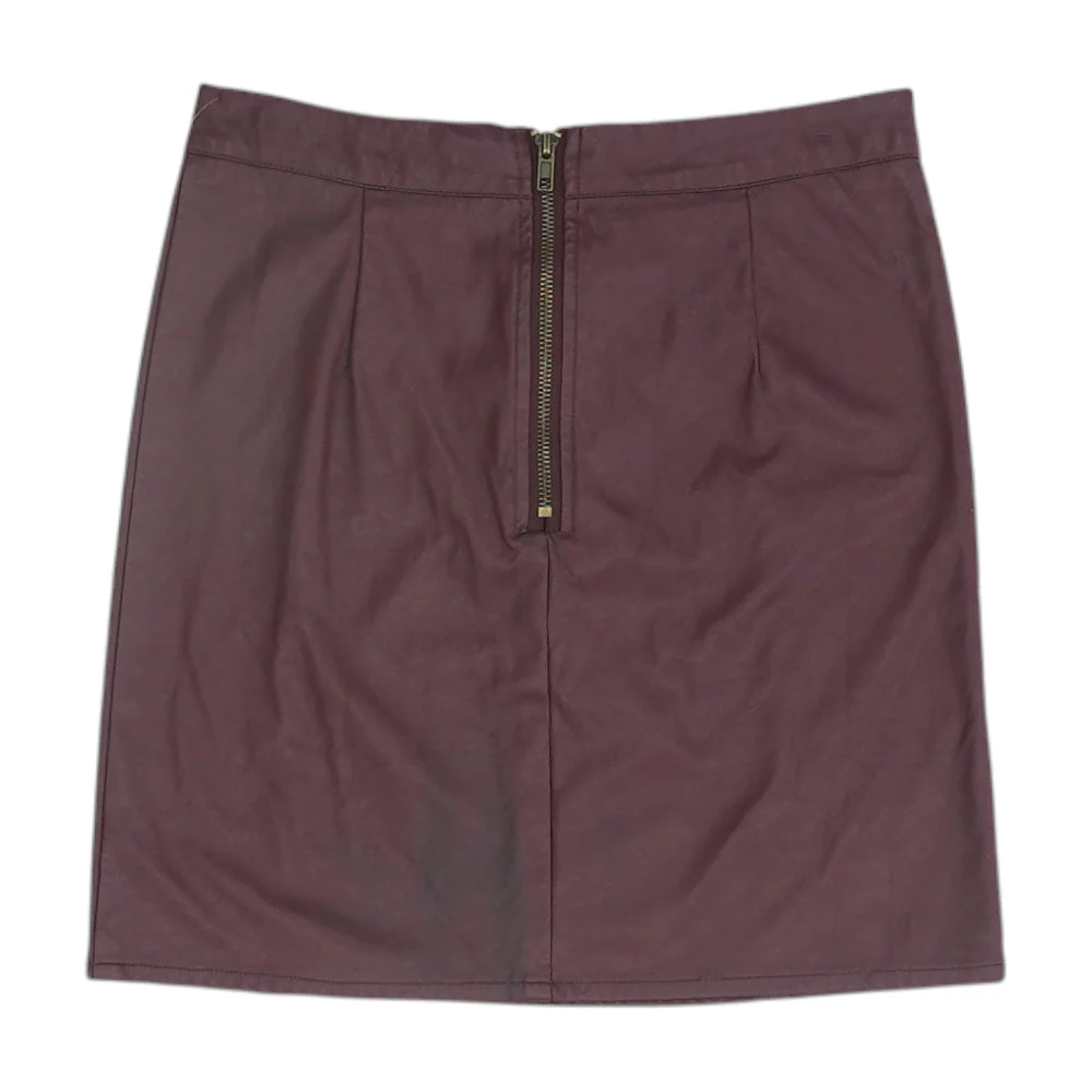 Maroon Mini Skirt - Image 2