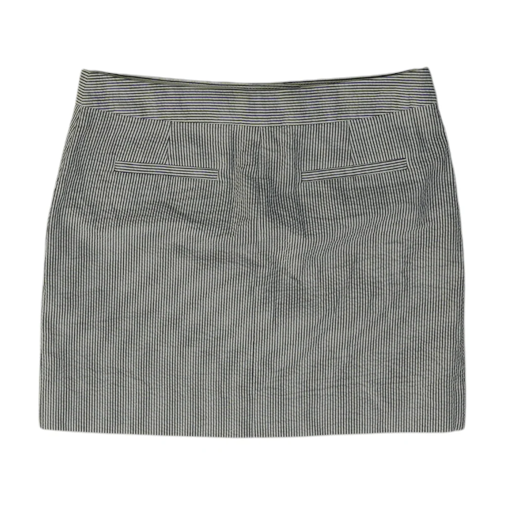 White Striped Mini Skirt - Image 2