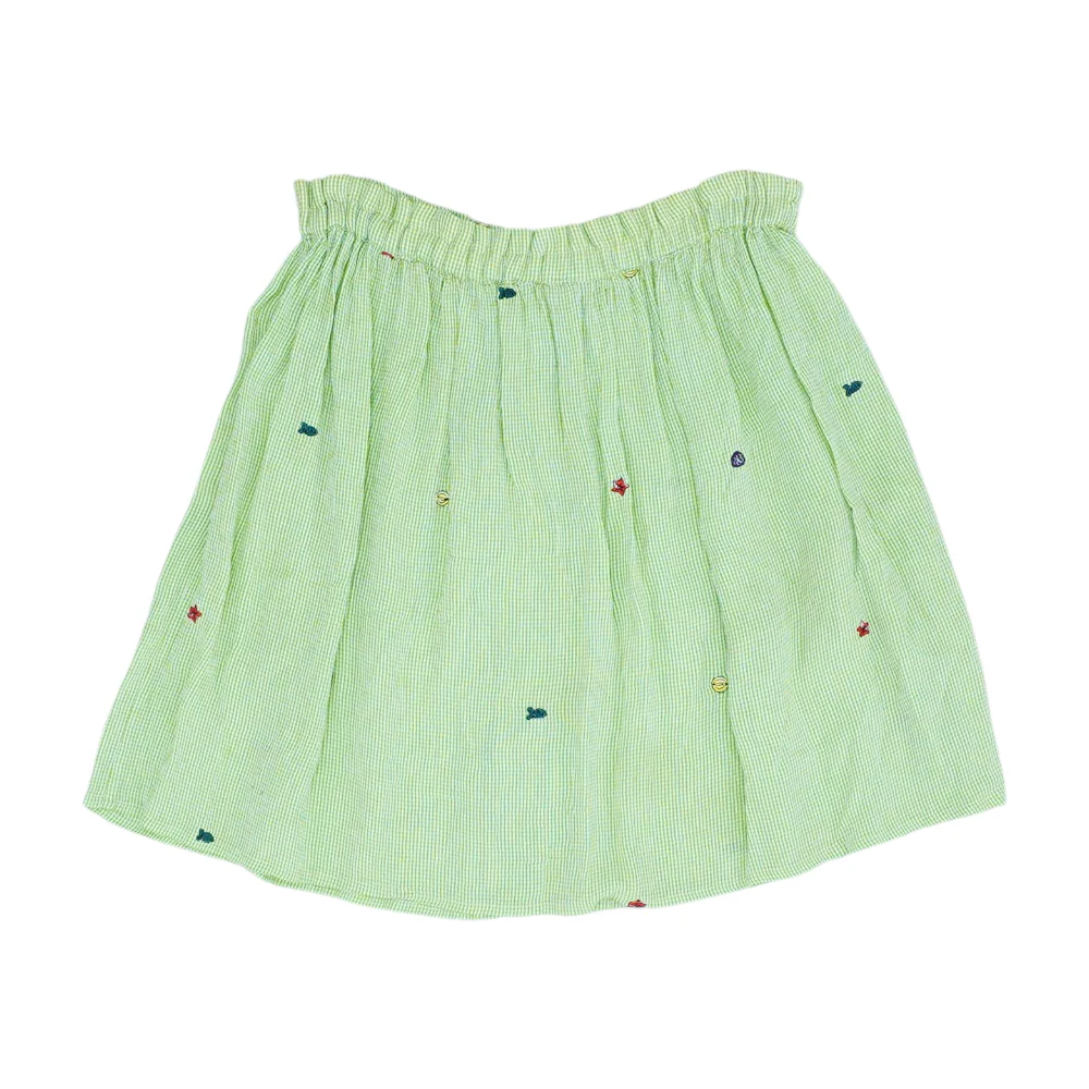 Vintage Green Check Mini Skirt - Image 2