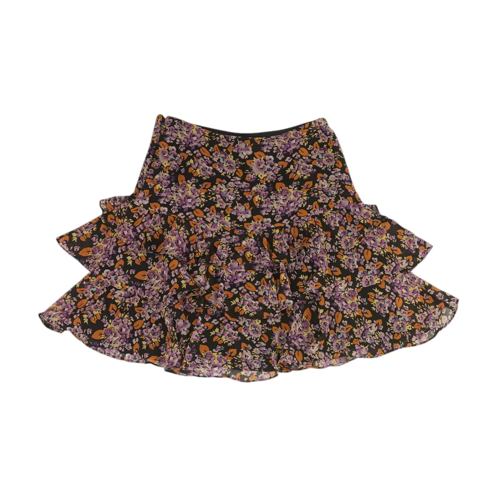 Purple Floral Mini Skirt - Image 2