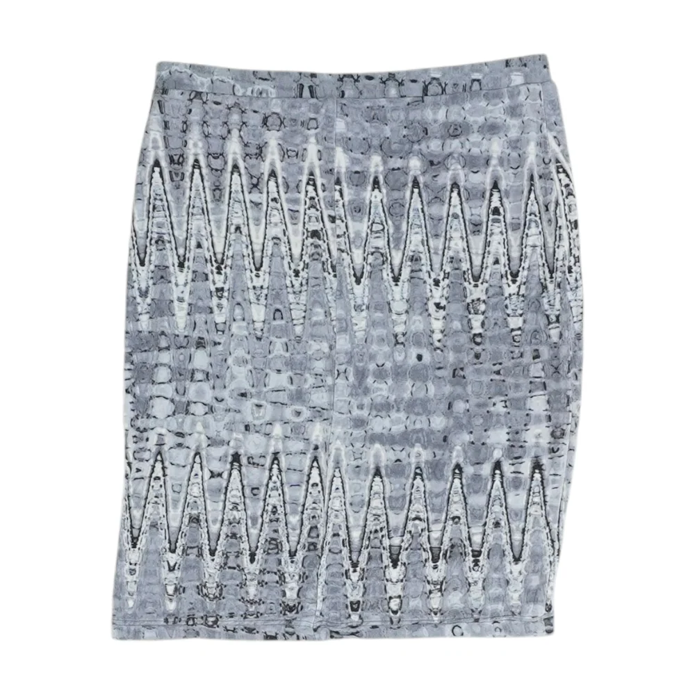 Gray Abstract Mini Skirt - Image 2