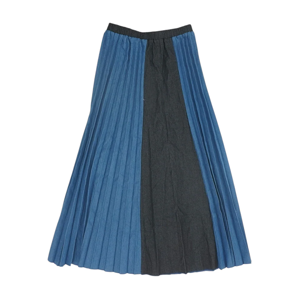 Blue Color Block Maxi Skirt - Image 2