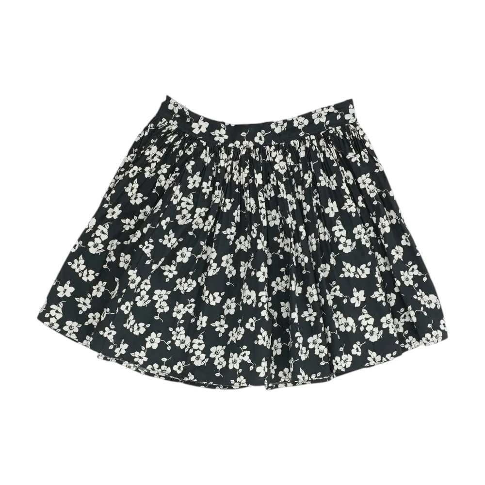 Black Floral Mini Skirt