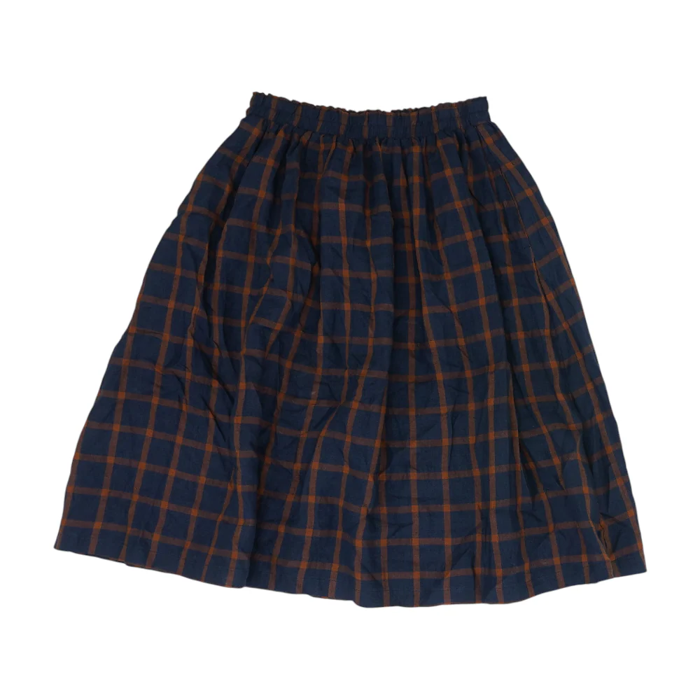 Navy Plaid Midi Skirt - Image 2