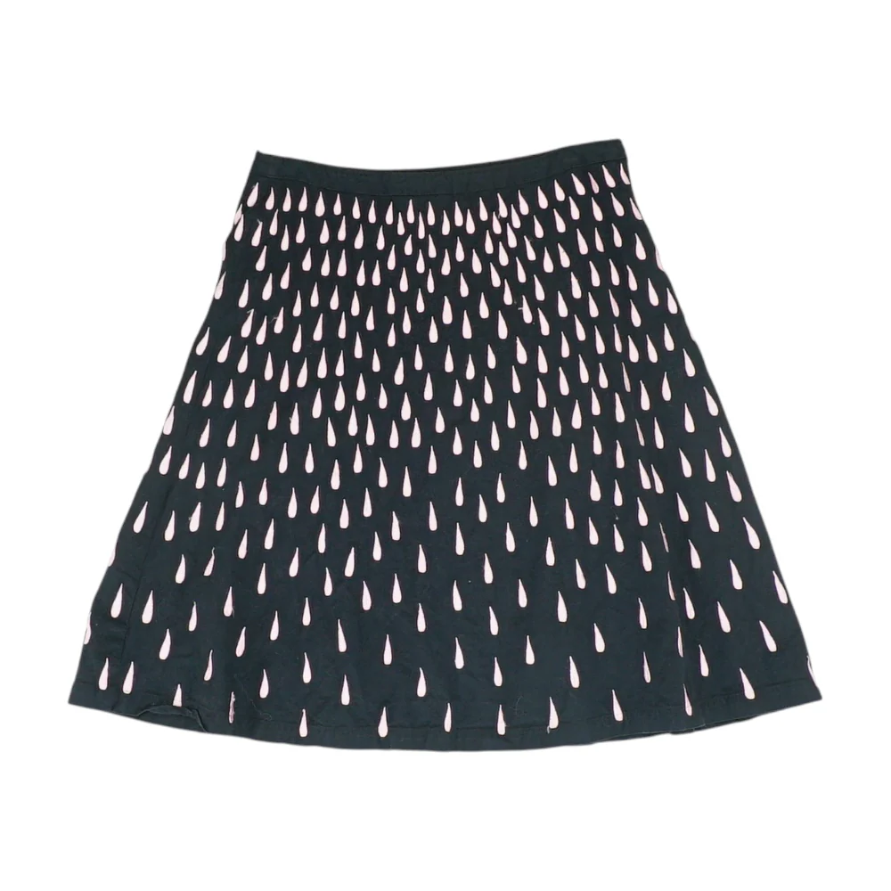 Black Print Mini Skirt