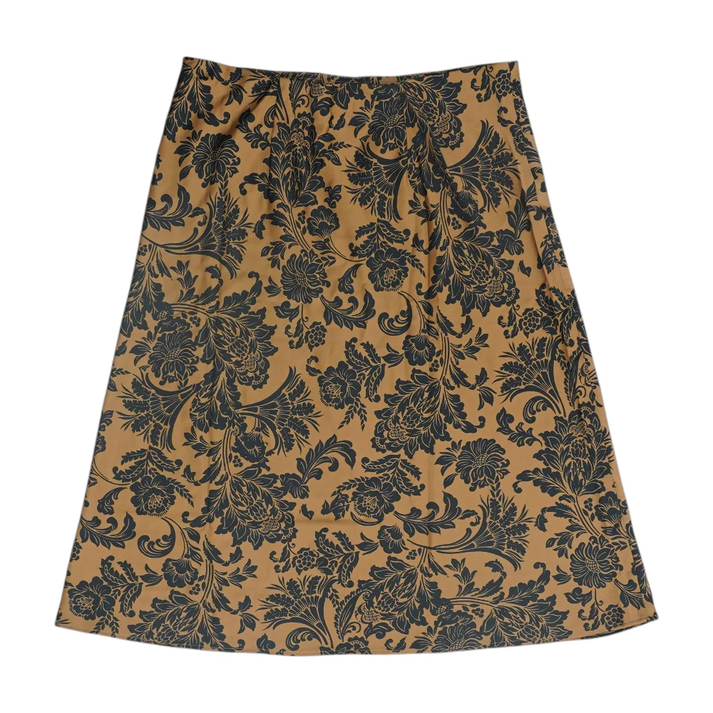 Brown Petite Floral Midi Skirt - Image 2