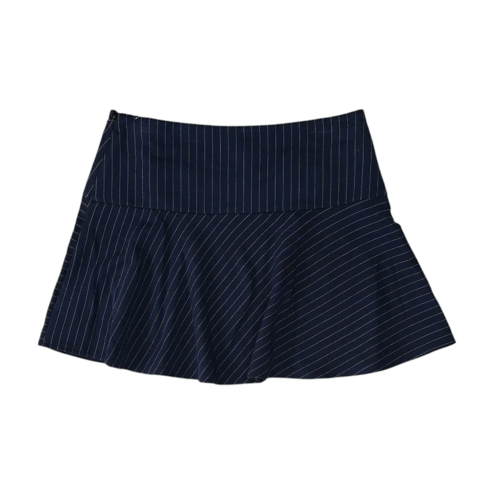 Navy Striped Mini Skirt - Image 2