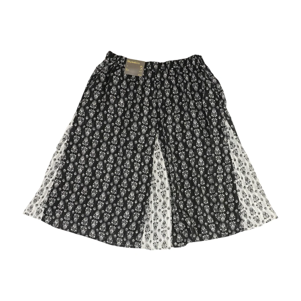 Black Petite Floral Midi Skirt - Image 2
