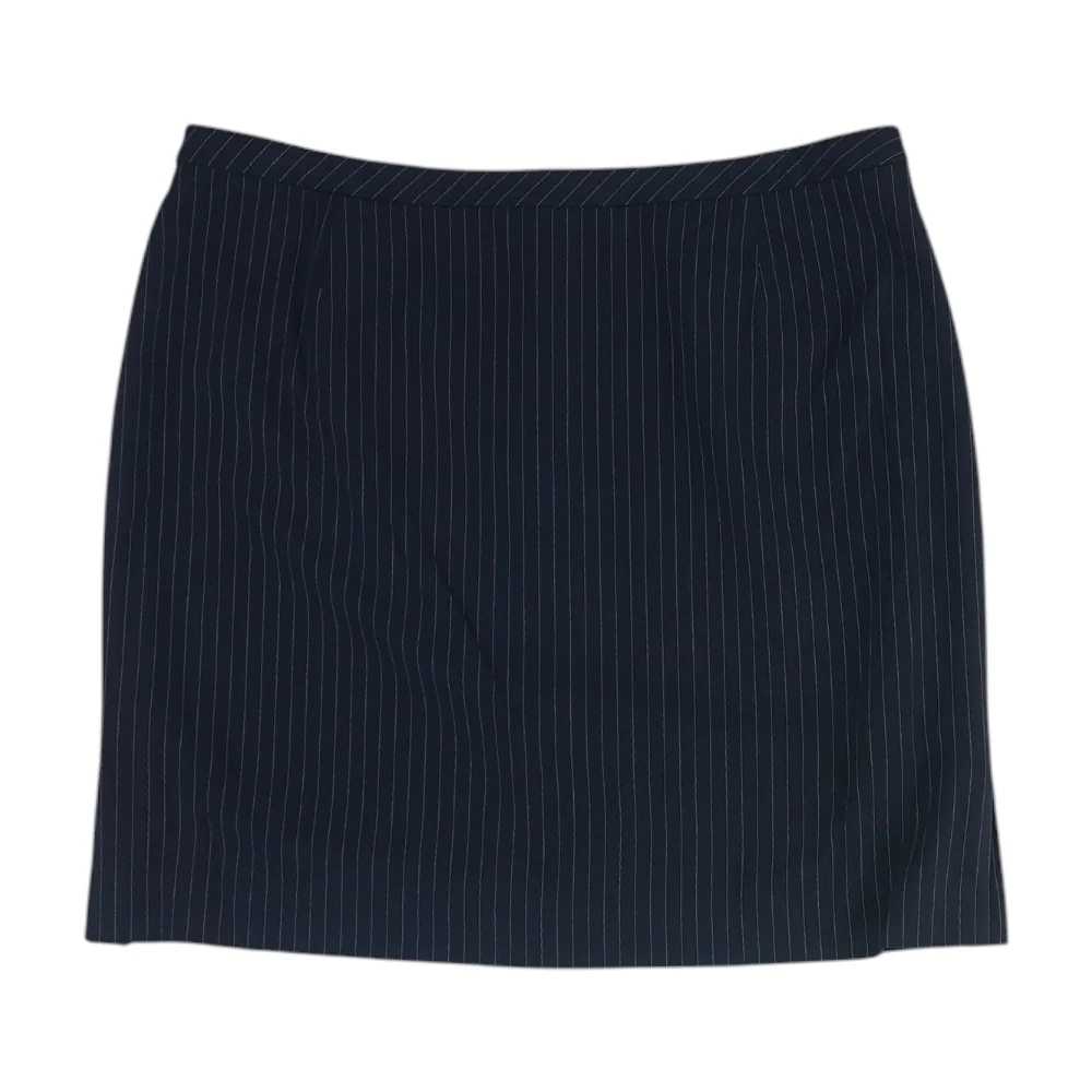 Navy Petite Striped Mini Skirt