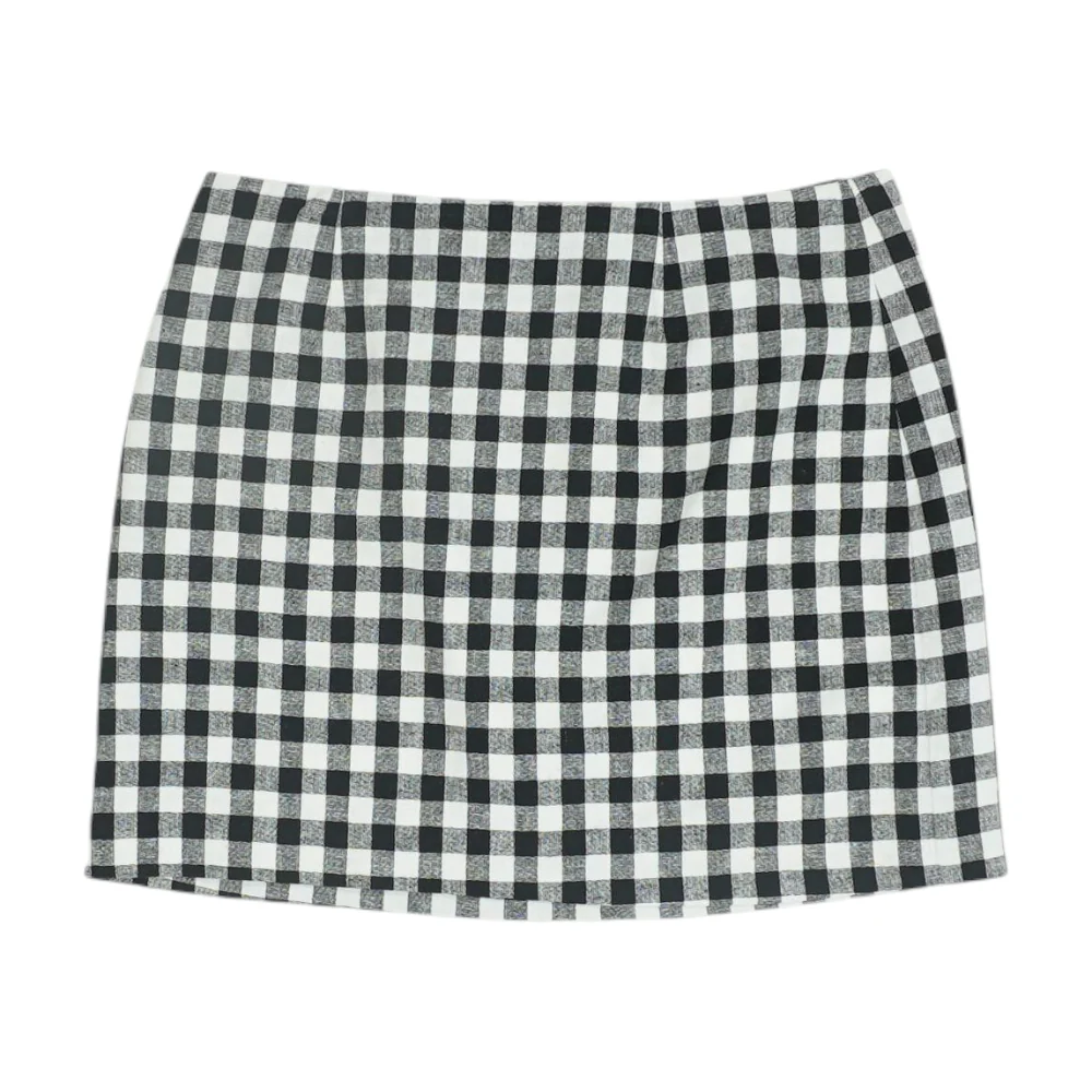 Black Check Mini Skirt