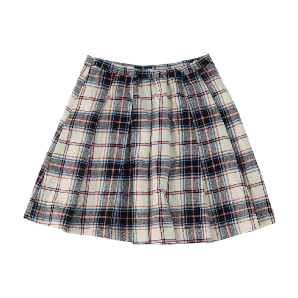 Cream Plaid Skirt - Image 2