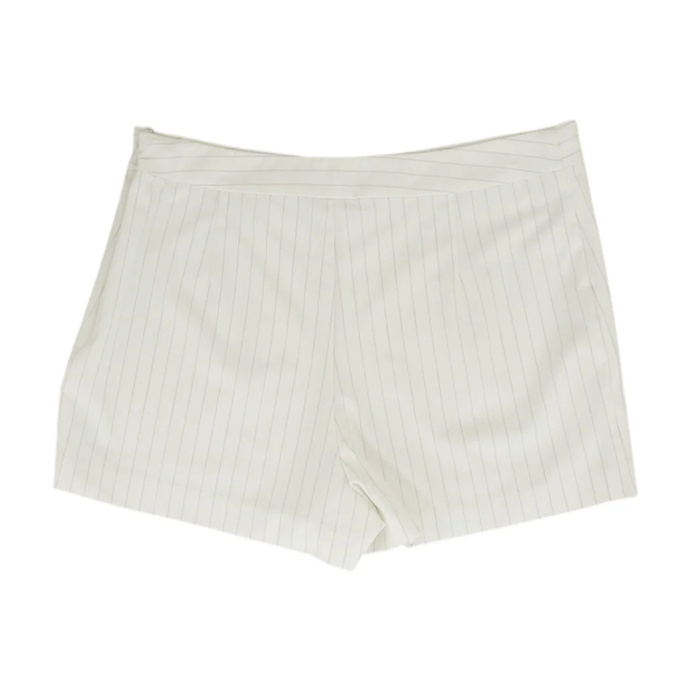 White Striped Chino Shorts - Image 2