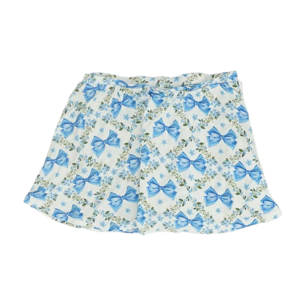 Blue Graphic Skort