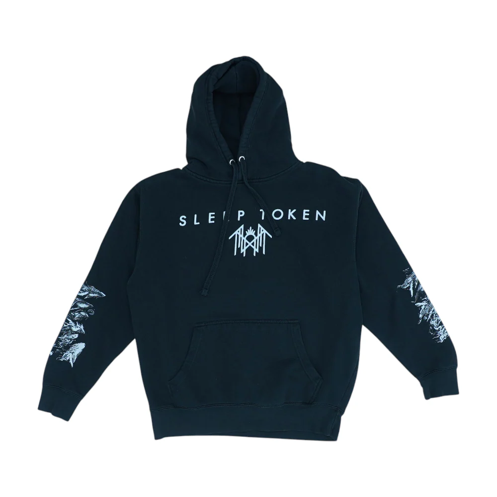 Black Solid Hoodie Pullover