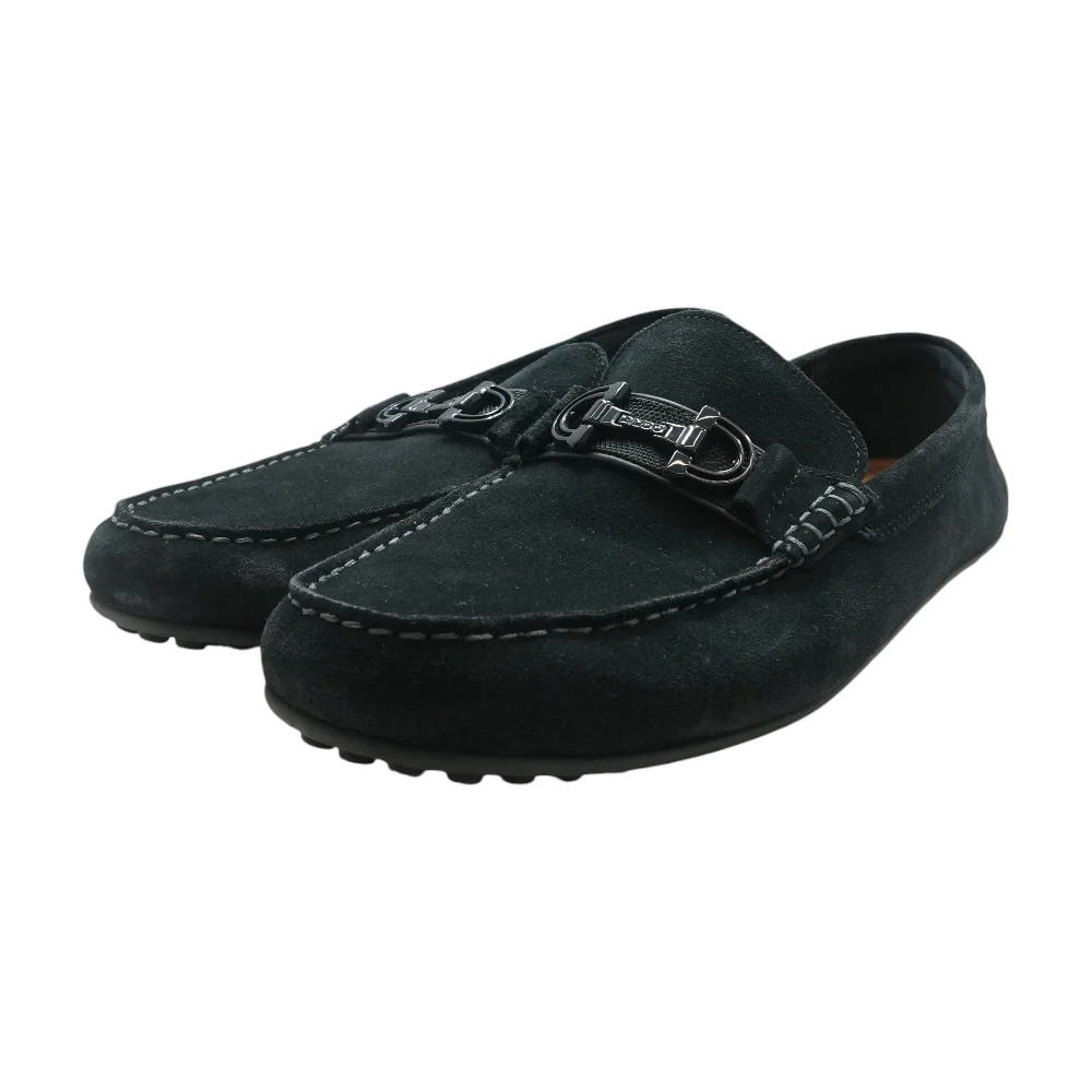 Navy Slip-On Dress Shoes