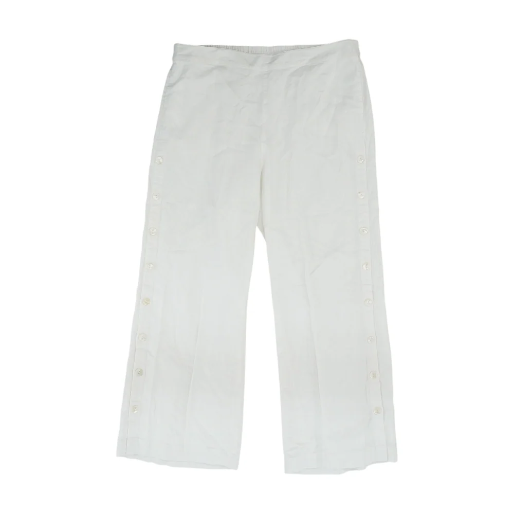 White Check Relaxed Pants