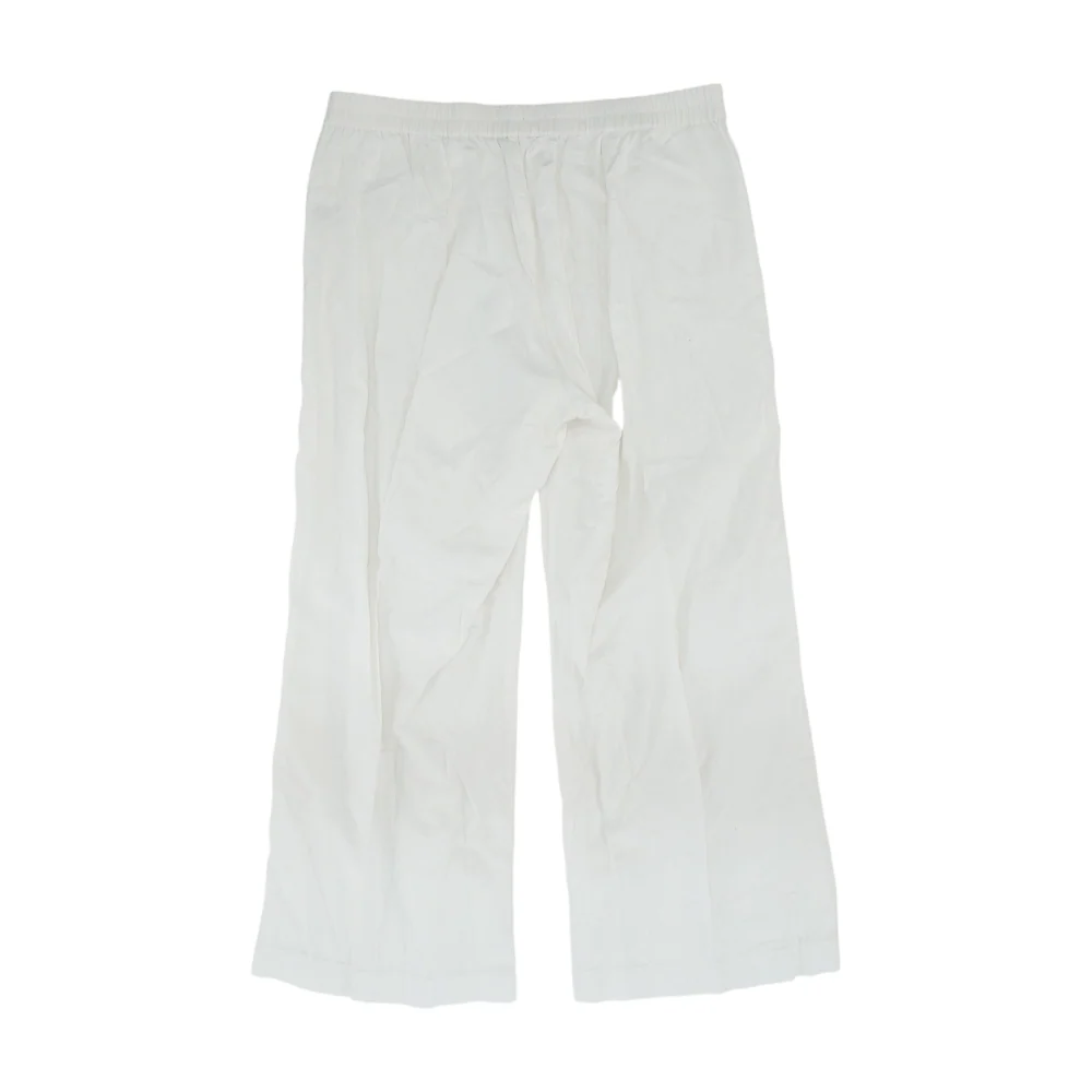 White Check Relaxed Pants - Image 2