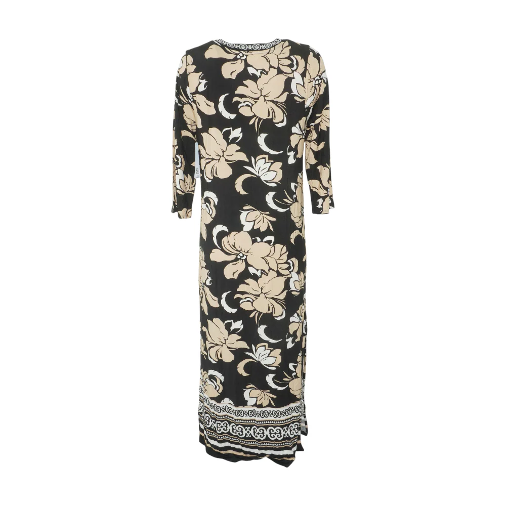 Black Floral Midi Dress - Image 2