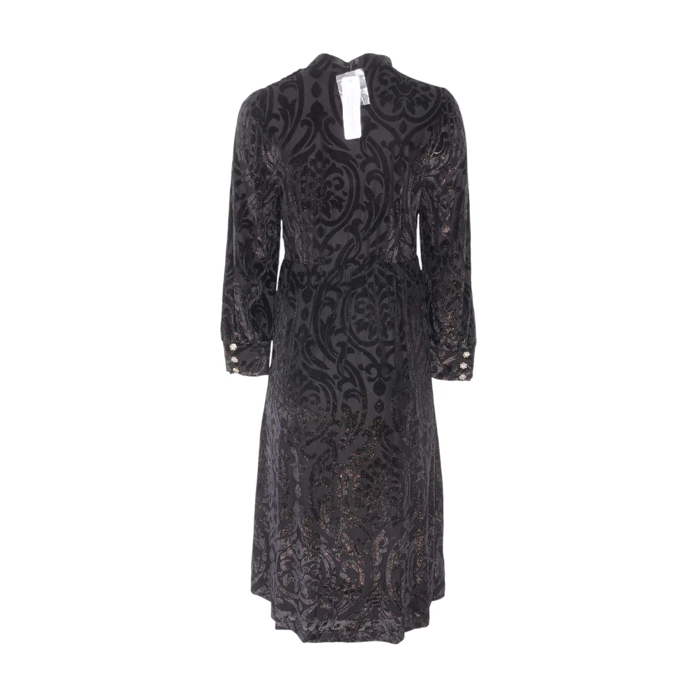 Black Abstract Midi Dress - Image 2