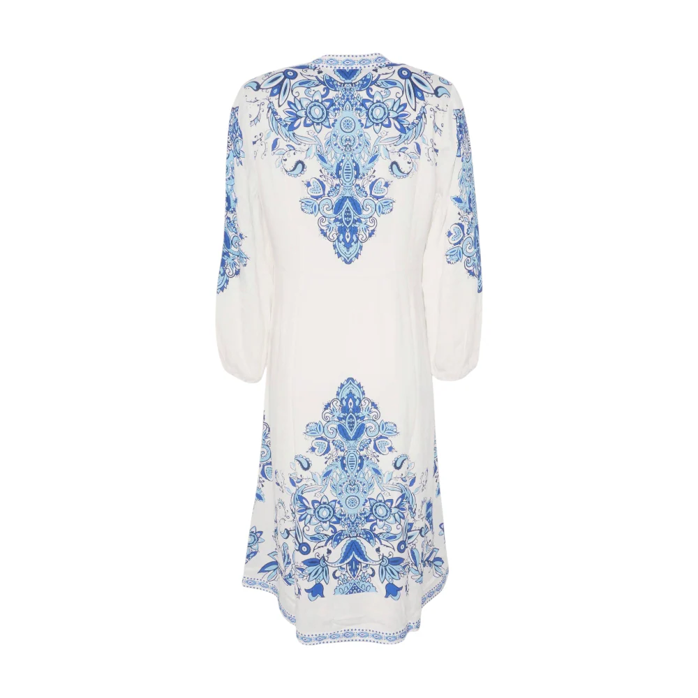 White Paisley Midi Dress - Image 2