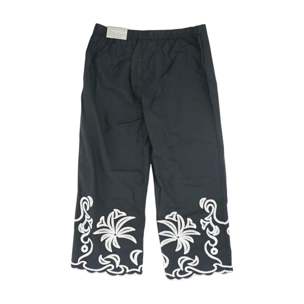 Black Petite Wide Leg Pants - Image 2