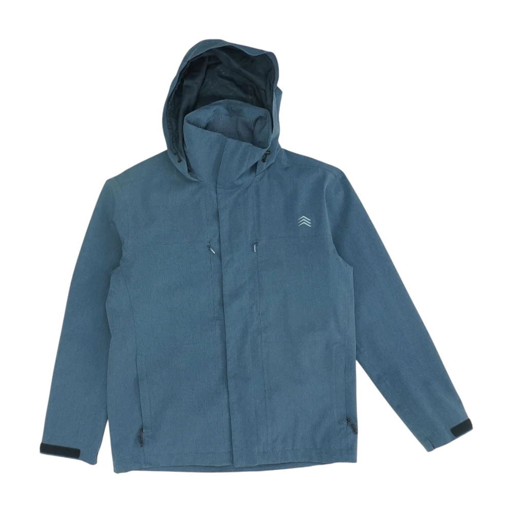 Blue Solid Rain Jacket