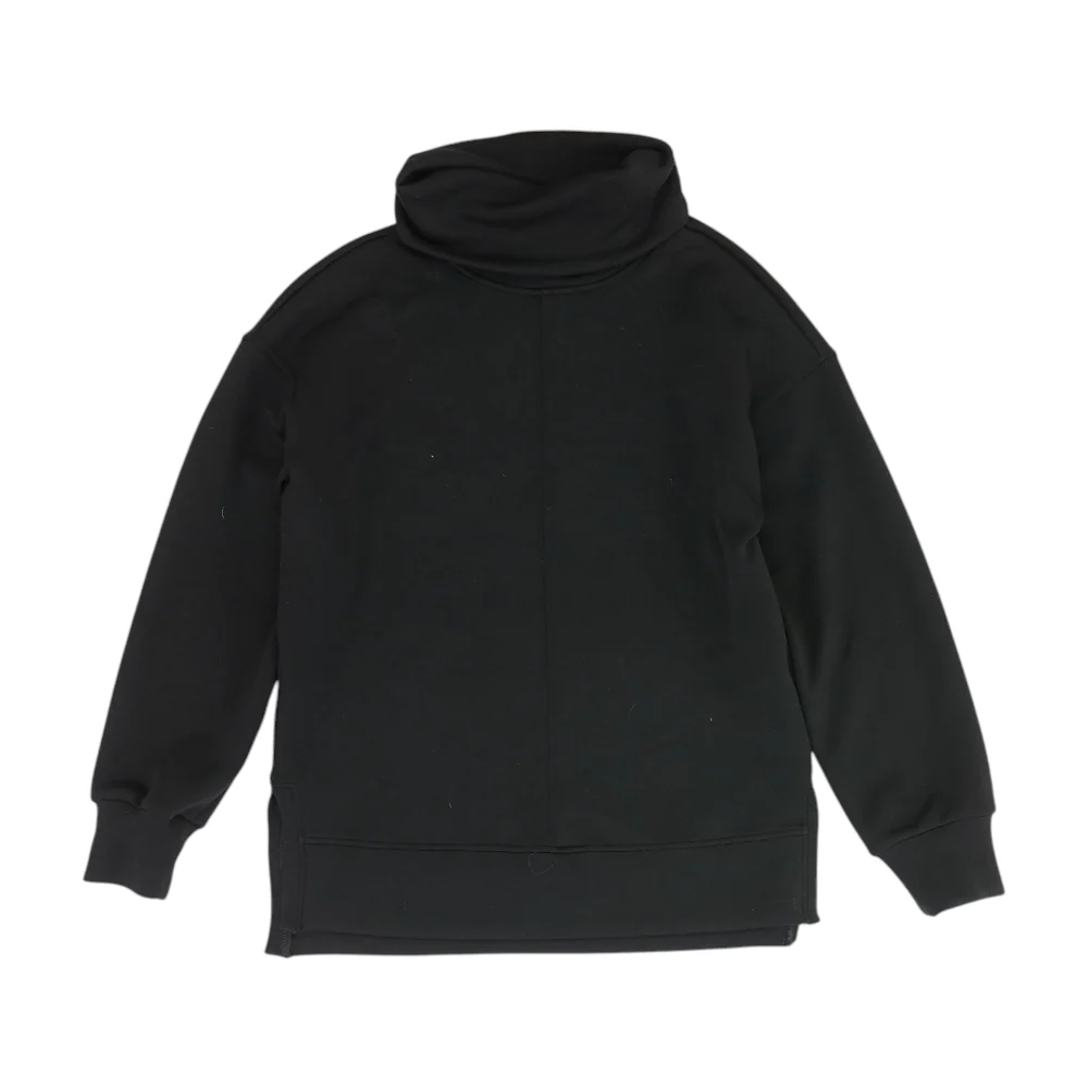 Black Solid Sweatshirt Pullover