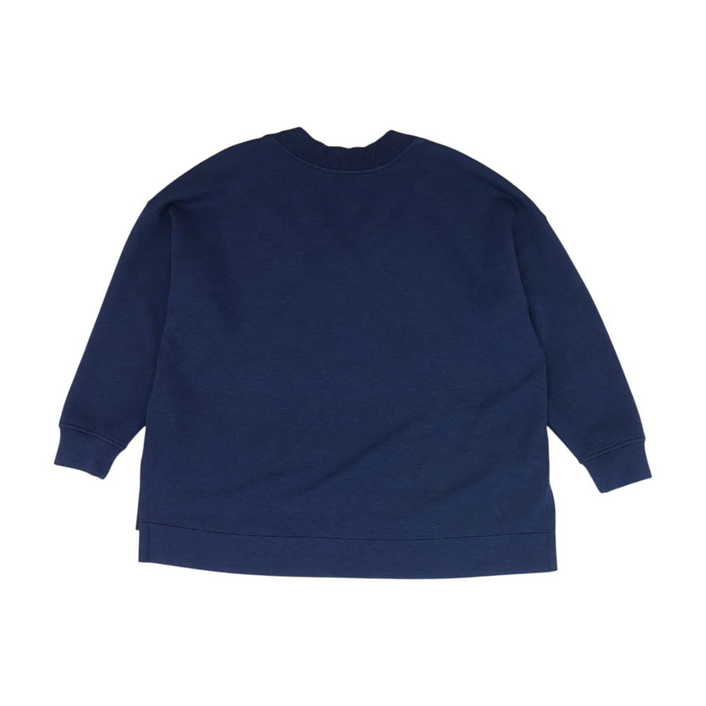 Navy Plus Solid Sweatshirt Pullover - Image 2