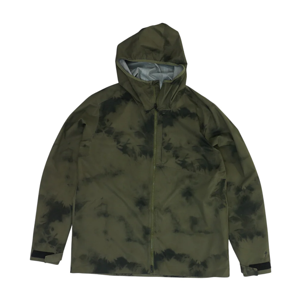 Green Tie-Dye Rain Jacket