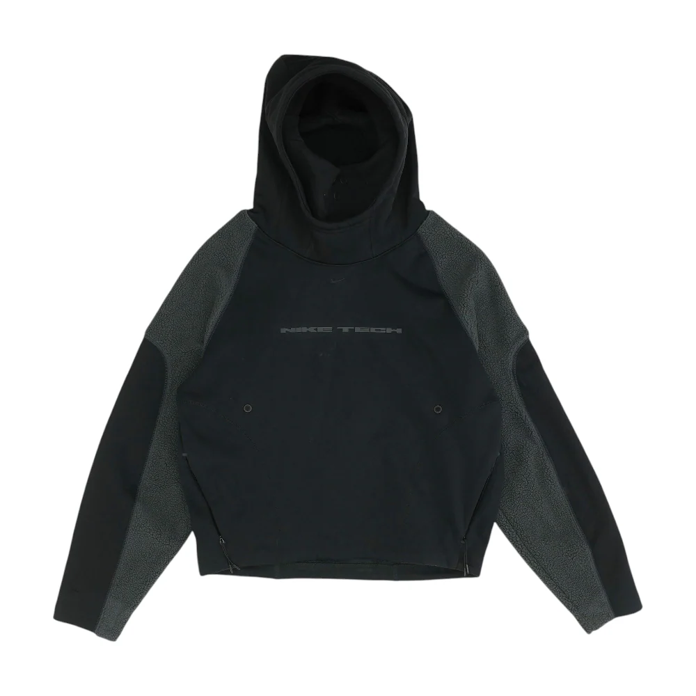 Black Color Block Hoodie Pullover