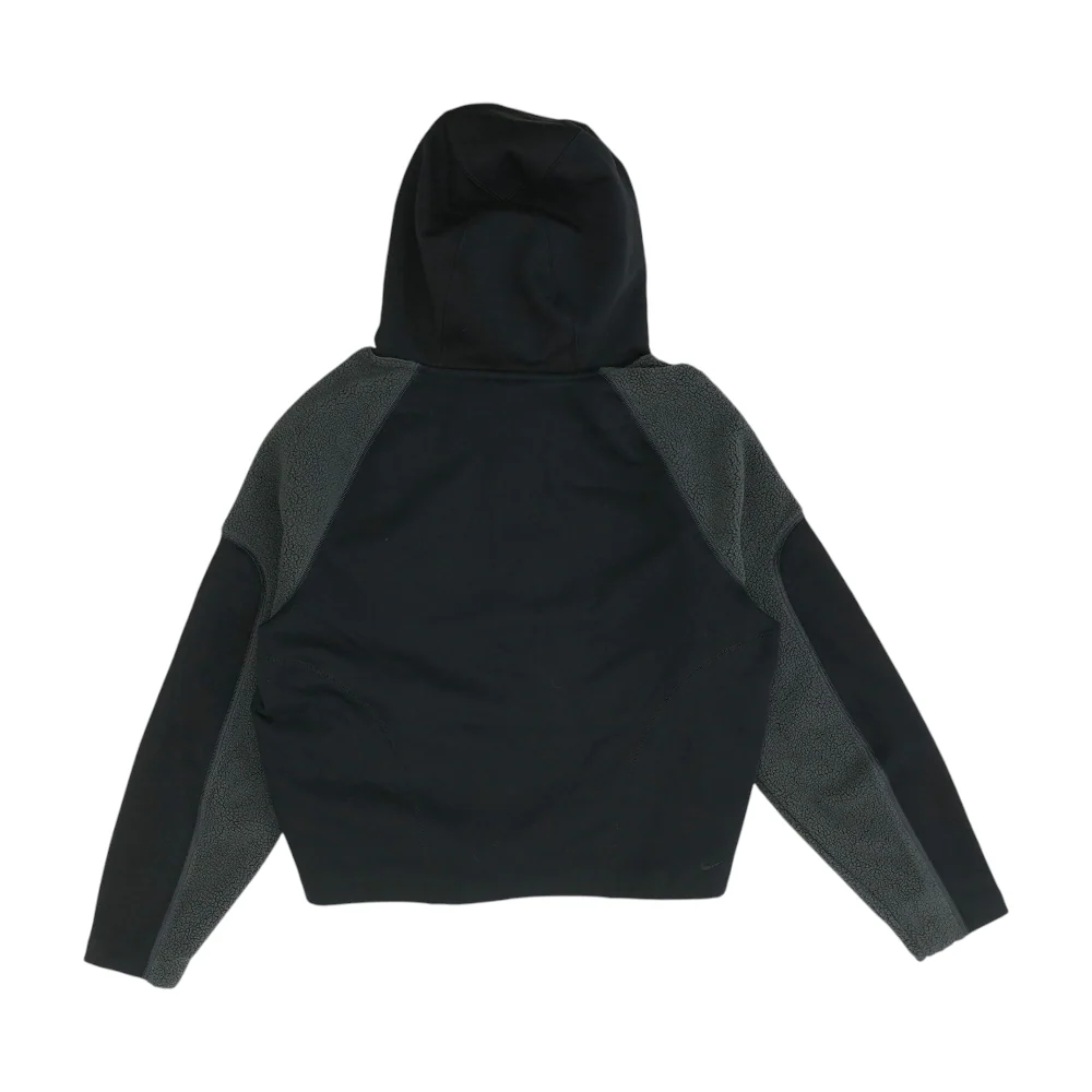 Black Color Block Hoodie Pullover - Image 2