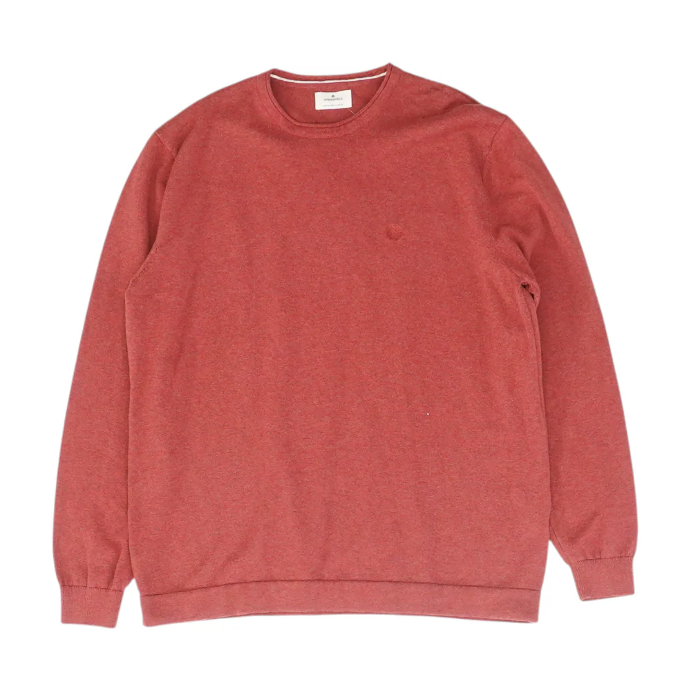Red Solid Sweatshirt Pullover