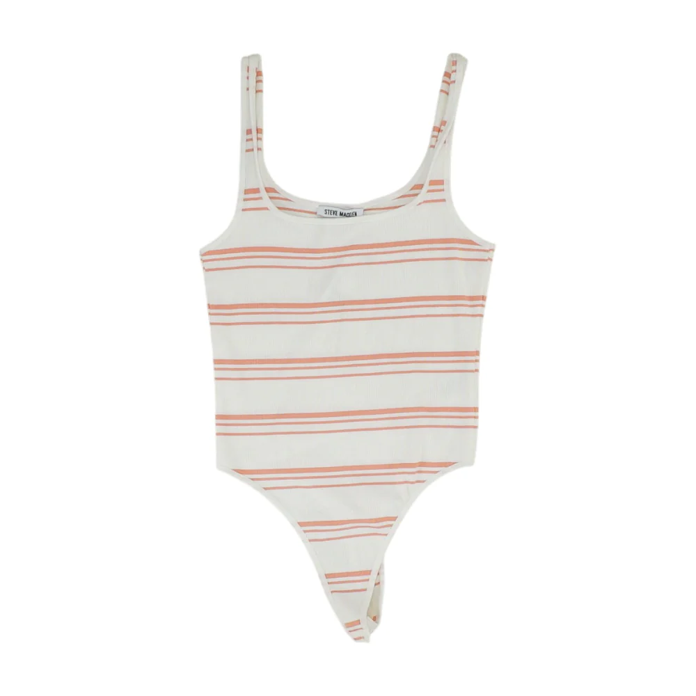 Pink Striped Bodysuit Blouse