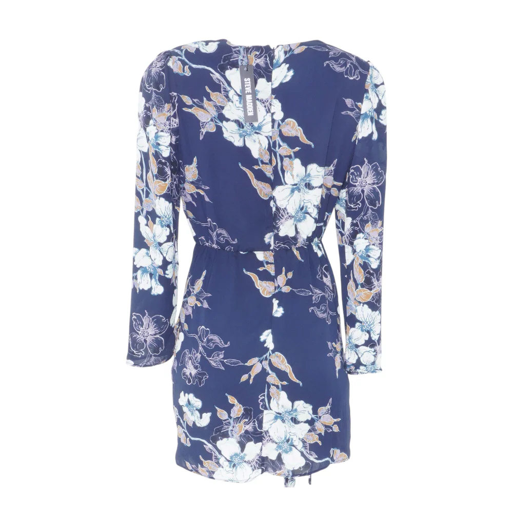 Navy Floral Mini Dress - Image 2