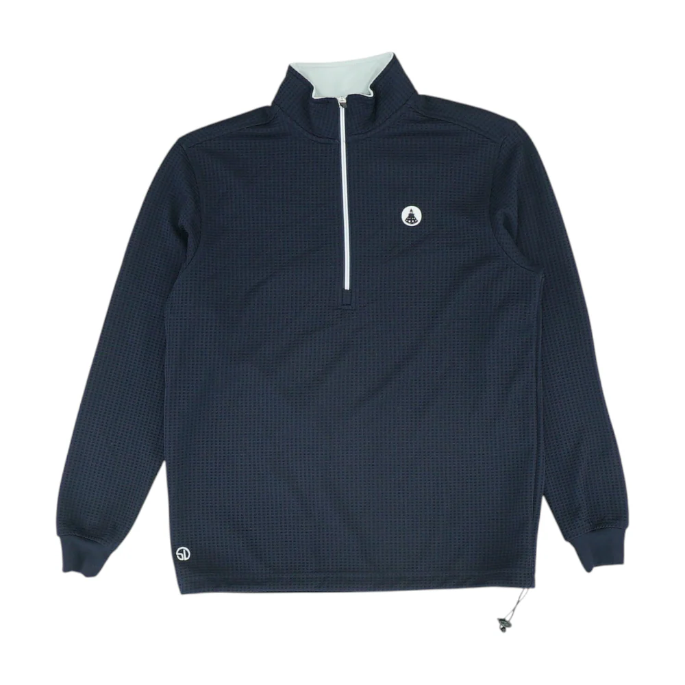 Navy Solid 1/4 Zip Pullover