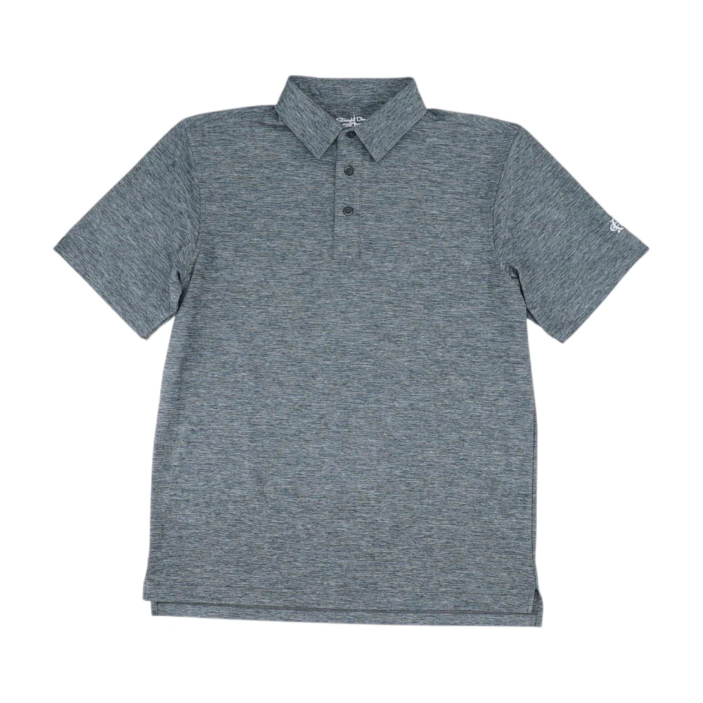 Gray Solid Short Sleeve Polo