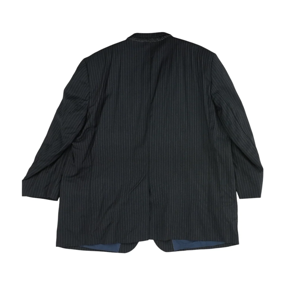 Charcoal Striped Suit Jacket - Image 2