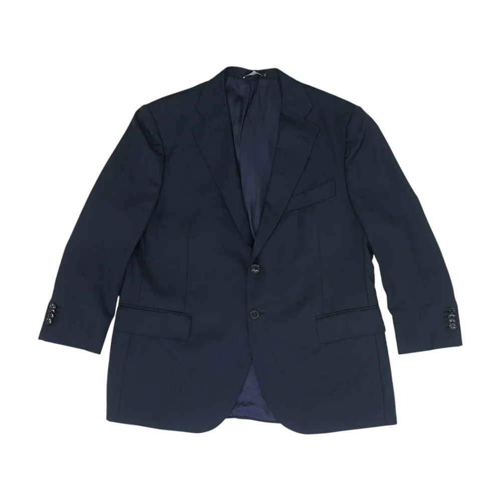 Navy Short Solid Suit Jacket