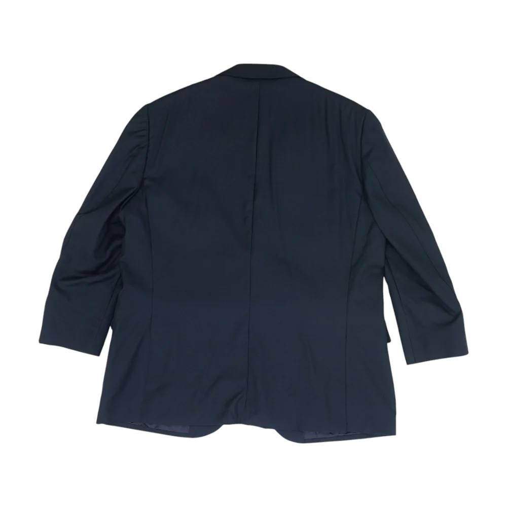 Navy Short Solid Suit Jacket - Image 2